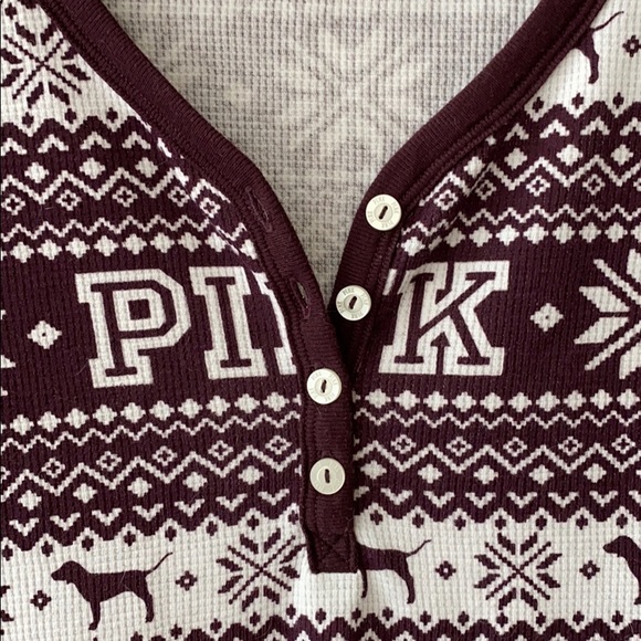 VS PINK Thermal Sleep Henley, Base Layer - Picture 8 of 8